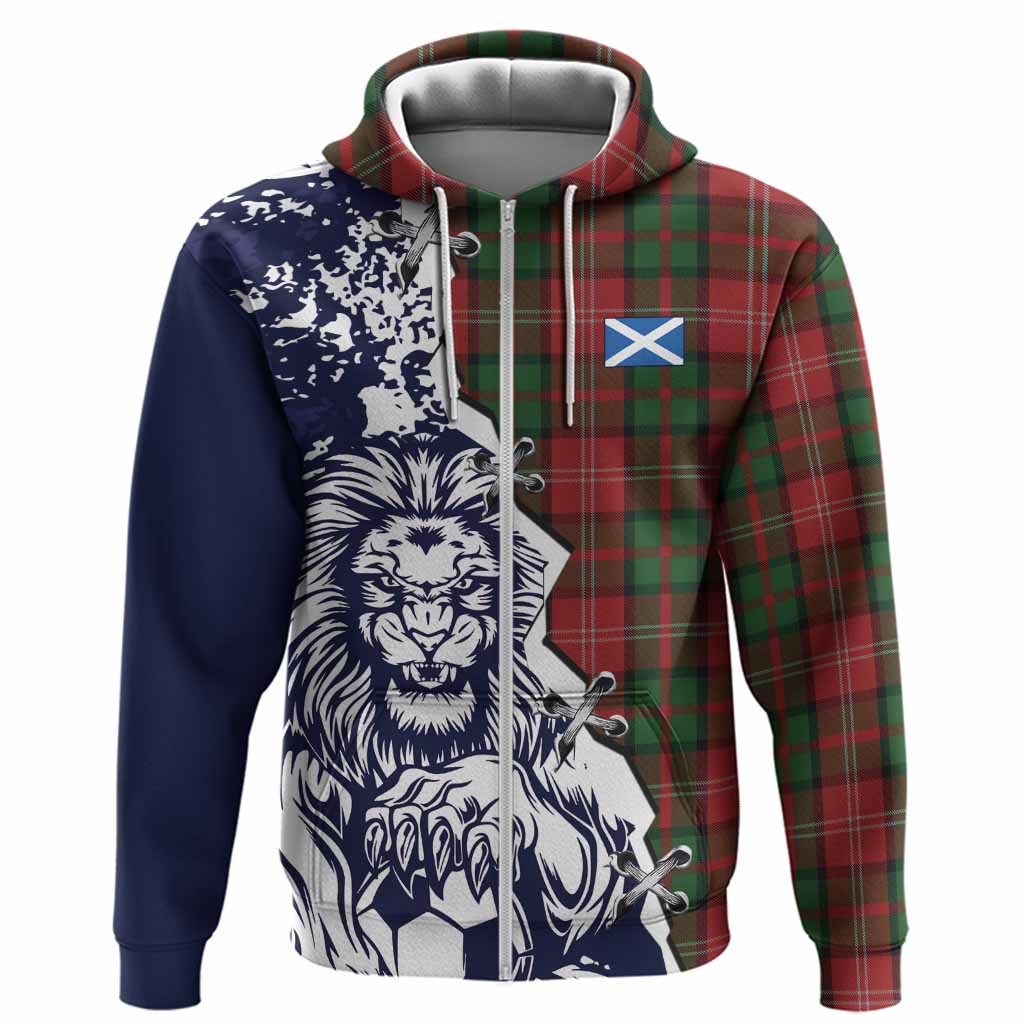 Nesbitt (Nisbet) Tartan Scottish Hoodie Angry Lion With Soccer Ball Style