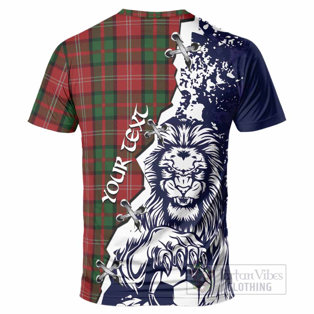 Nesbitt (Nisbet) Tartan Scottish T-Shirt Angry Lion With Soccer Ball Style