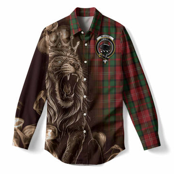 Nesbitt (Nisbet) Tartan Women Casual Shirt Roaring Lion Heritage