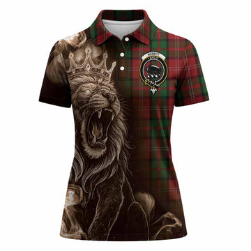 Nesbitt (Nisbet) Tartan Women Polo Shirt Roaring Lion Heritage