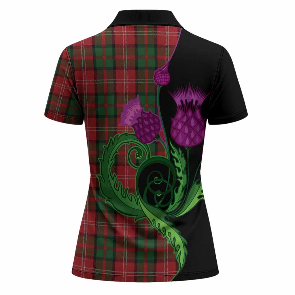Nesbitt (Nisbet) Tartan Women Polo Shirt Traditional Scottish Thistle