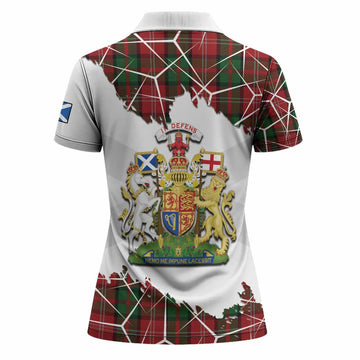 Nesbitt (Nisbet) Tartan Women Polo Shirt with Family Crest and Lion Rampant Grunge Style