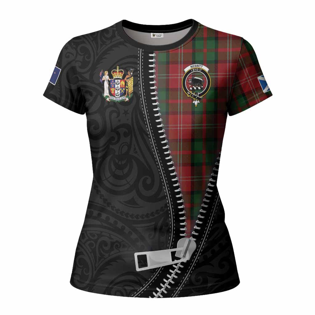 Nesbitt (Nisbet) Tartan Women T shirt New Zealand Pattern Unique Zipper Stylized