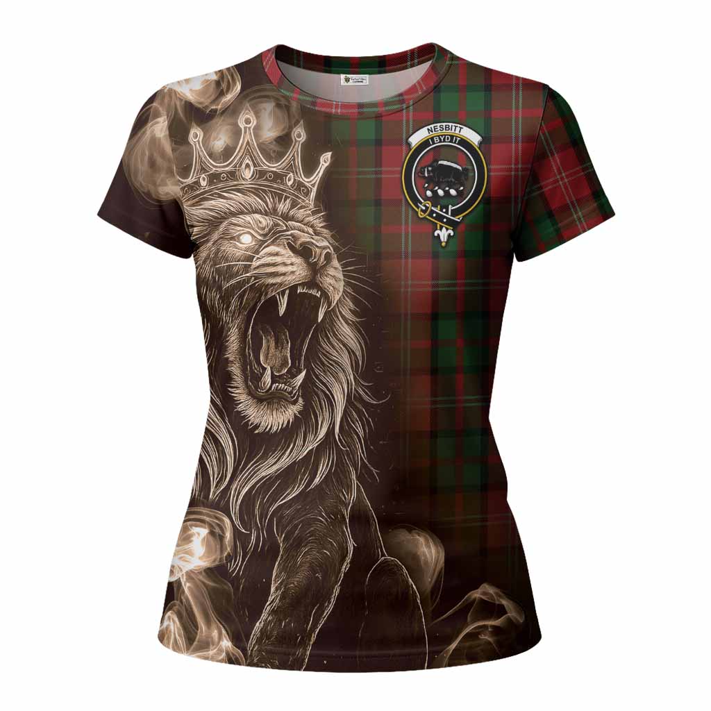 Nesbitt (Nisbet) Tartan Women T shirt Roaring Lion Heritage