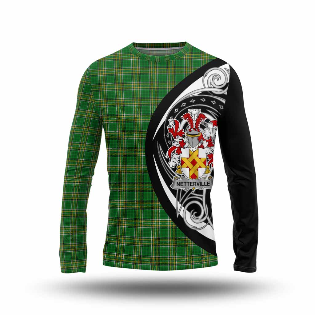 Netterville Irish Clan Long Sleeve T-Shirt Celtic Circle Style Unisex - Tartan Vibes Clothing