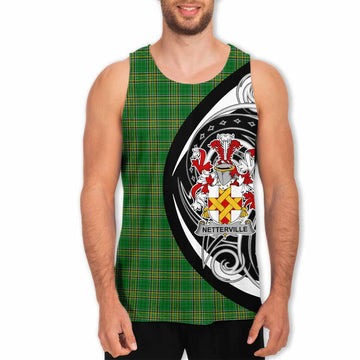Tartan Vibes Clothing Netterville Irish Clan Men's Tank Top Celtic Circle Style