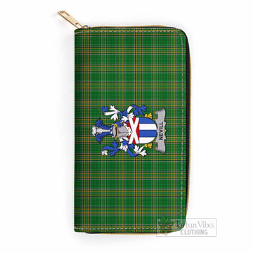 Tartan Vibes Clothing Nevill Irish Clan Tartan Women's Leather Wallet with Coat of Arms