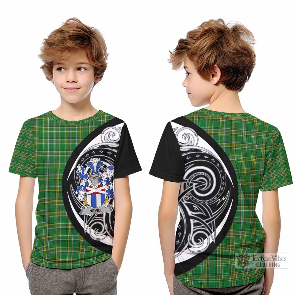 Nevill Irish Clan Kid T-Shirt Celtic Circle Style - Tartan Vibes Clothing