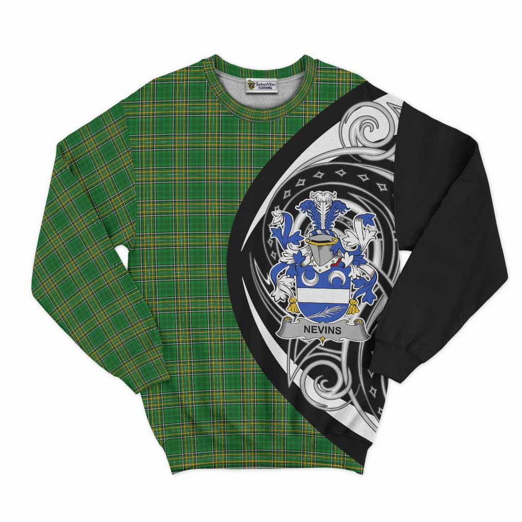 Nevins Irish Clan Sweatshirt Celtic Circle Style Unisex - Tartan Vibes Clothing