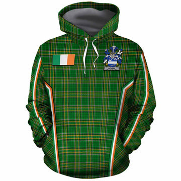 Nevins Irish Clan Coat of Arm Tartan Cotton Hoodie Flag Style