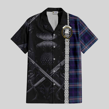 Nevoy Tartan Hawaiian Shirt with Family Crest Cross Sword Thistle Celtic Vibes Kid - Tartan Vibes Clothing