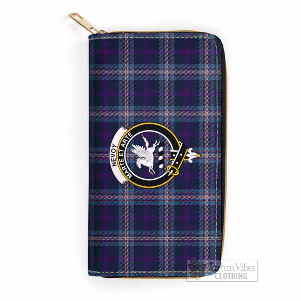 Nevoy Tartan Women's Leather Wallet with Family Crest One Size 19.7*10.5*3.5 cm - Tartan Vibes Clothing