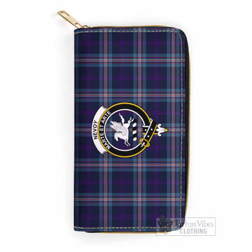Tartan Vibes Clothing Nevoy Tartan Women's Leather Wallet with Family Crest