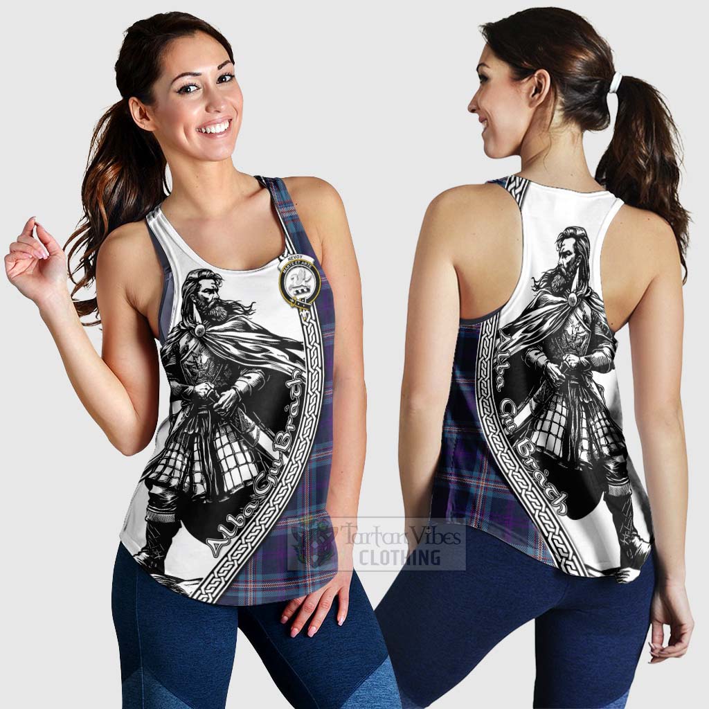 Nevoy Tartan Clan Crest Women's Racerback Tanks with Highlander Warrior Celtic Style 4XL - Tartan Vibes Clothing