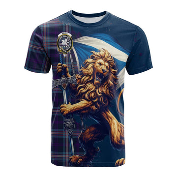 Nevoy Tartan Family Crest Cotton T-shirt with Scottish Majestic Lion Kid's Shirt - Tartan Vibes Clothing