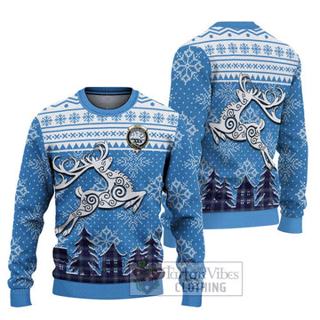 Nevoy Clan Christmas Ugly Sweater Celtic Reindeer Style Unisex - Tartan Vibes Clothing