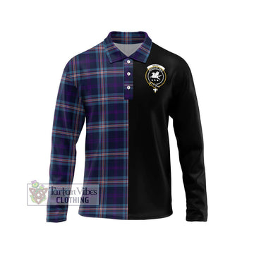 Nevoy Tartan Long Sleeve Polo Shirt with Family Crest and Half Of Me Style Unisex - Tartan Vibes Clothing