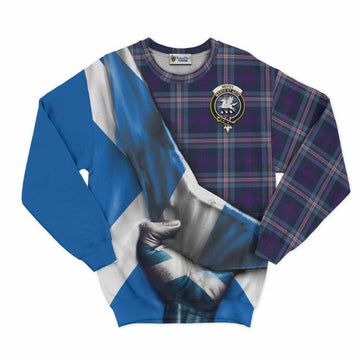 Nevoy Tartan Sweatshirt with Family Crest Scotland Patriotic Style Unisex - Tartan Vibes Clothing
