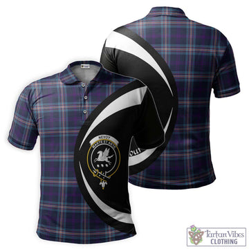 Nevoy Tartan Men's Polo Shirt with Family Crest Circle Style Kid - Tartan Vibes Clothing