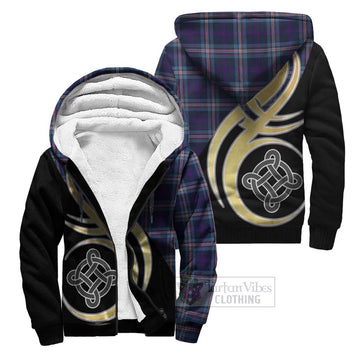Nevoy Tartan Sherpa Hoodie with Family Crest and Celtic Symbol Style Unisex S - Tartan Vibes Clothing