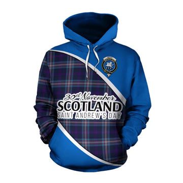 Nevoy Family Crest Tartan Cotton Hoodie Celebrate Saint Andrew's Day in Style Pullover Hoodie XS - Tartan Vibes Clothing