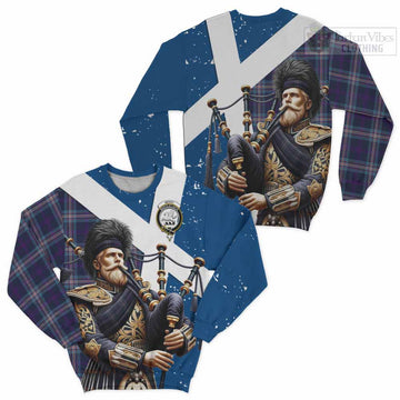 Nevoy Tartan Sweatshirt with Family Crest Scottish Bagpiper Vibes Unisex - Tartan Vibes Clothing