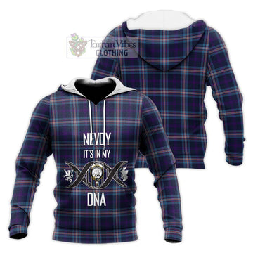 Nevoy Tartan Knitted Hoodie with Family Crest DNA In Me Style Unisex Knitted Pullover Hoodie - Tartan Vibes Clothing