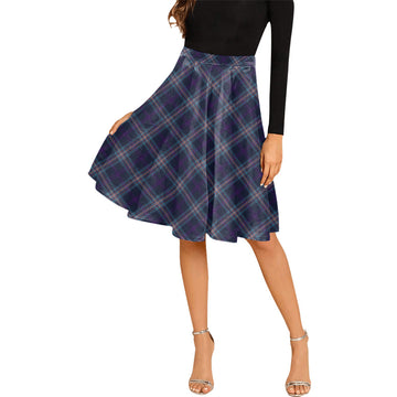 Nevoy Tartan Melete Pleated Midi Skirt Cross Style Female - Tartan Vibes Clothing