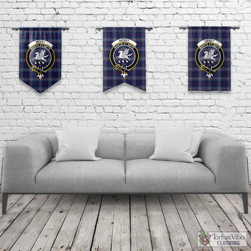 Nevoy Tartan Gonfalon, Tartan Banner with Family Crest Rectangle - Tartan Vibes Clothing