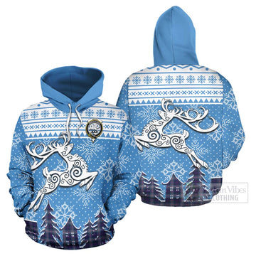 Nevoy Clan Christmas Hoodie Celtic Reindeer Style Zip Hoodie - Tartan Vibes Clothing