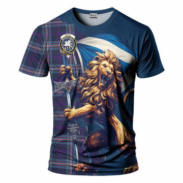 Nevoy Tartan Family Crest T-Shirt with Scottish Majestic Lion Kid's Shirt - Tartan Vibes Clothing