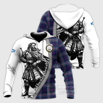Nevoy Tartan Clan Crest Knitted Hoodie with Highlander Warrior Celtic Style Unisex Knitted Pullover Hoodie - Tartan Vibes Clothing