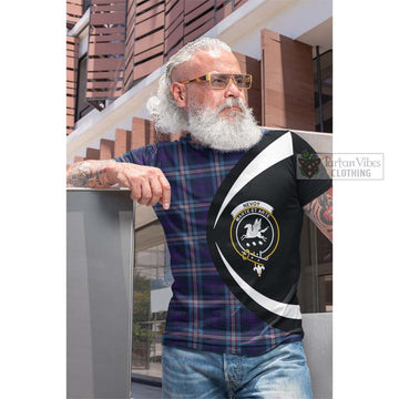 Nevoy Tartan Cotton T-shirt with Family Crest Circle Style Men's Shirt - Tartan Vibes Clothing
