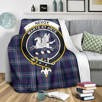 Nevoy Tartan Blanket with Family Crest X-Large 59 x 79 inches 150 x 200 cm - Tartan Vibes Clothing