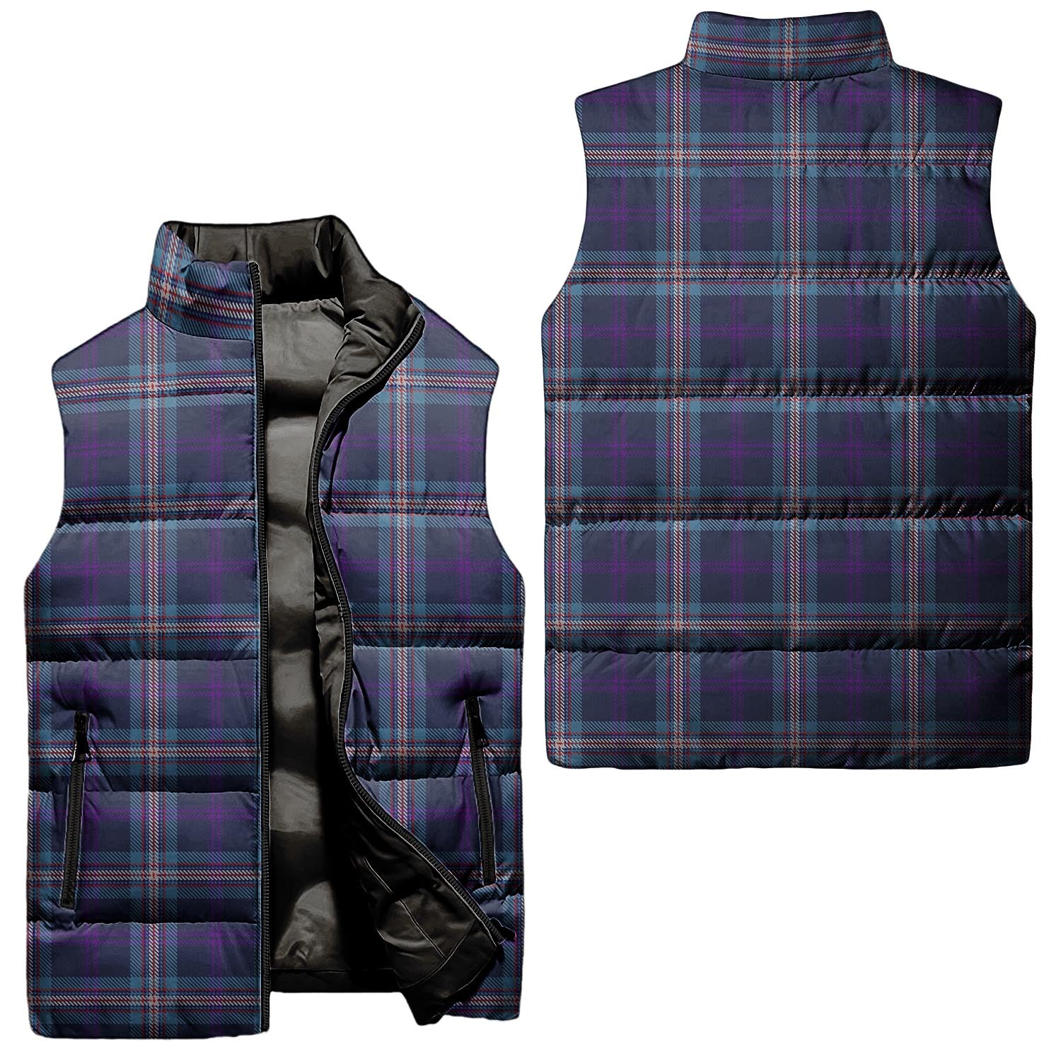 Nevoy Tartan Sleeveless Puffer Jacket Unisex - Tartan Vibes Clothing