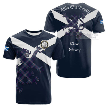 Nevoy Tartan Lion Rampant Cotton T-shirt Proudly Display Your Heritage with Alba Gu Brath and Clan Name Kid's Shirt - Tartan Vibes Clothing