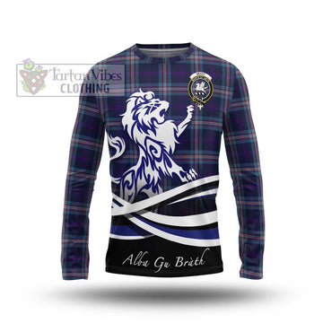 Nevoy Tartan Long Sleeve T-Shirt with Alba Gu Brath Regal Lion Emblem Unisex - Tartan Vibes Clothing