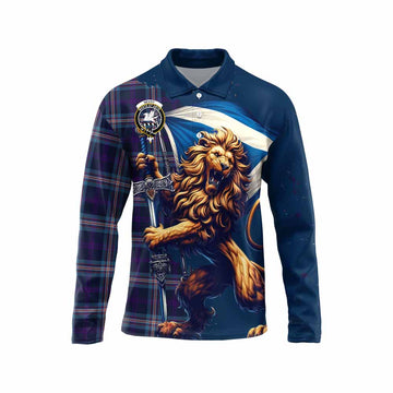 Nevoy Tartan Family Crest Long Sleeve Polo Shirt with Scottish Majestic Lion Unisex - Tartan Vibes Clothing