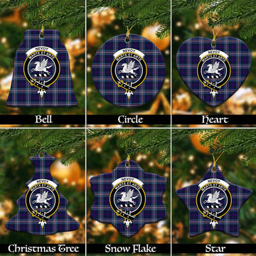 Nevoy Tartan Christmas Ceramic Ornaments with Family Crest Ceramic - Tartan Vibes Clothing