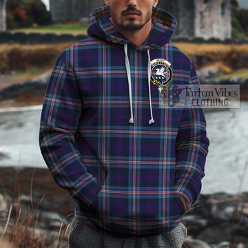 Nevoy Tartan Cotton Hoodie with Family Crest Zip Hoodie - Tartan Vibes Clothing
