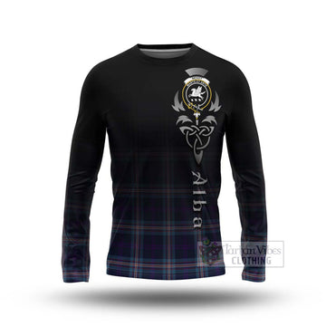 Nevoy Tartan Long Sleeve T-Shirt Featuring Alba Gu Brath Family Crest Celtic Inspired Unisex - Tartan Vibes Clothing