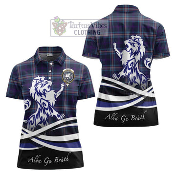 Nevoy Tartan Women's Polo Shirt with Alba Gu Brath Regal Lion Emblem Women - Tartan Vibes Clothing