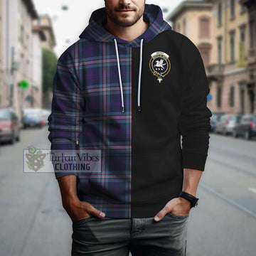 Nevoy Tartan Hoodie with Family Crest and Half Of Me Style Zip Hoodie - Tartan Vibes Clothing