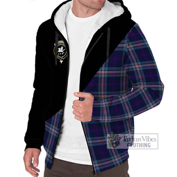 Nevoy Tartan Sherpa Hoodie with Family Crest and Military Logo Style Unisex S - Tartan Vibes Clothing