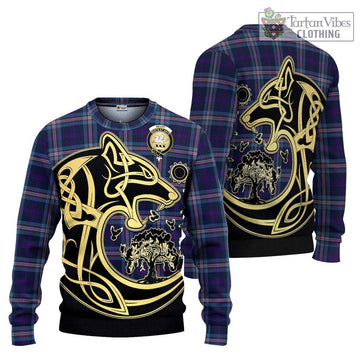 Nevoy Tartan Ugly Sweater with Family Crest Celtic Wolf Style Unisex - Tartan Vibes Clothing