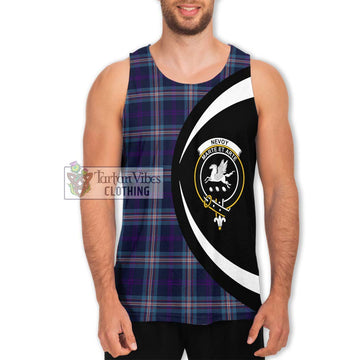 Nevoy Tartan Men's Tank Top with Family Crest Circle Style Men - Tartan Vibes Clothing