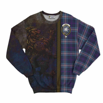 Nevoy Tartan Family Crest Sweatshirt Alba Gu Brath Be Brave Lion Ancient Style Unisex - Tartan Vibes Clothing
