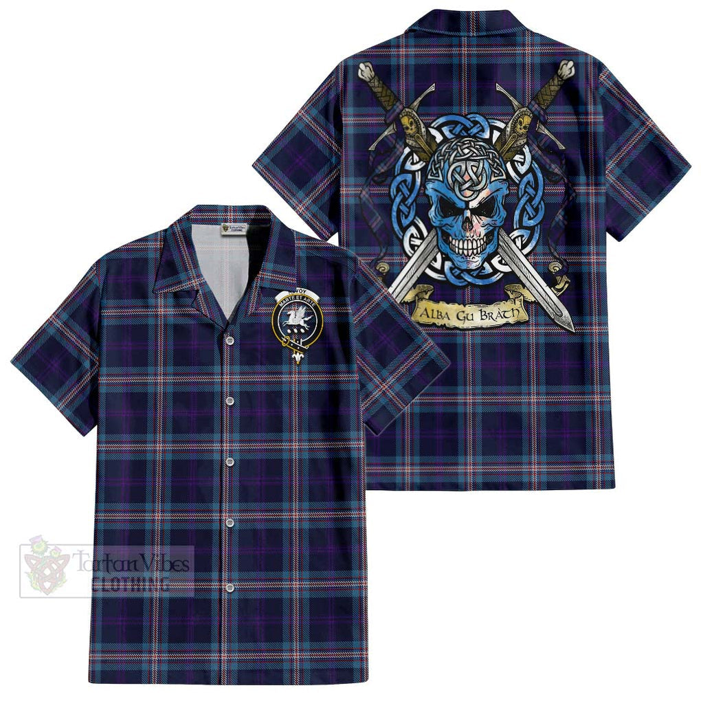 Nevoy Tartan Hawaiian Shirt with Family Crest Celtic Skull Style Kid - Tartan Vibes Clothing