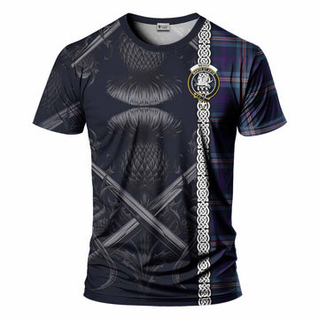 Nevoy Tartan T-Shirt with Family Crest Cross Sword Thistle Celtic Vibes Kid's Shirt - Tartan Vibes Clothing