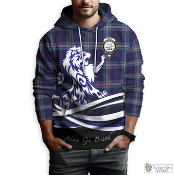 Nevoy Tartan Hoodie with Alba Gu Brath Regal Lion Emblem Zip Hoodie - Tartan Vibes Clothing